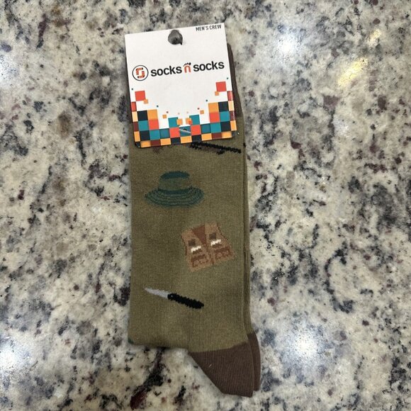 Socks n' Socks Rifle Socks Novelty Crew Hunter Camping Hunting Gift Men's Crew - Picture 2 of 4